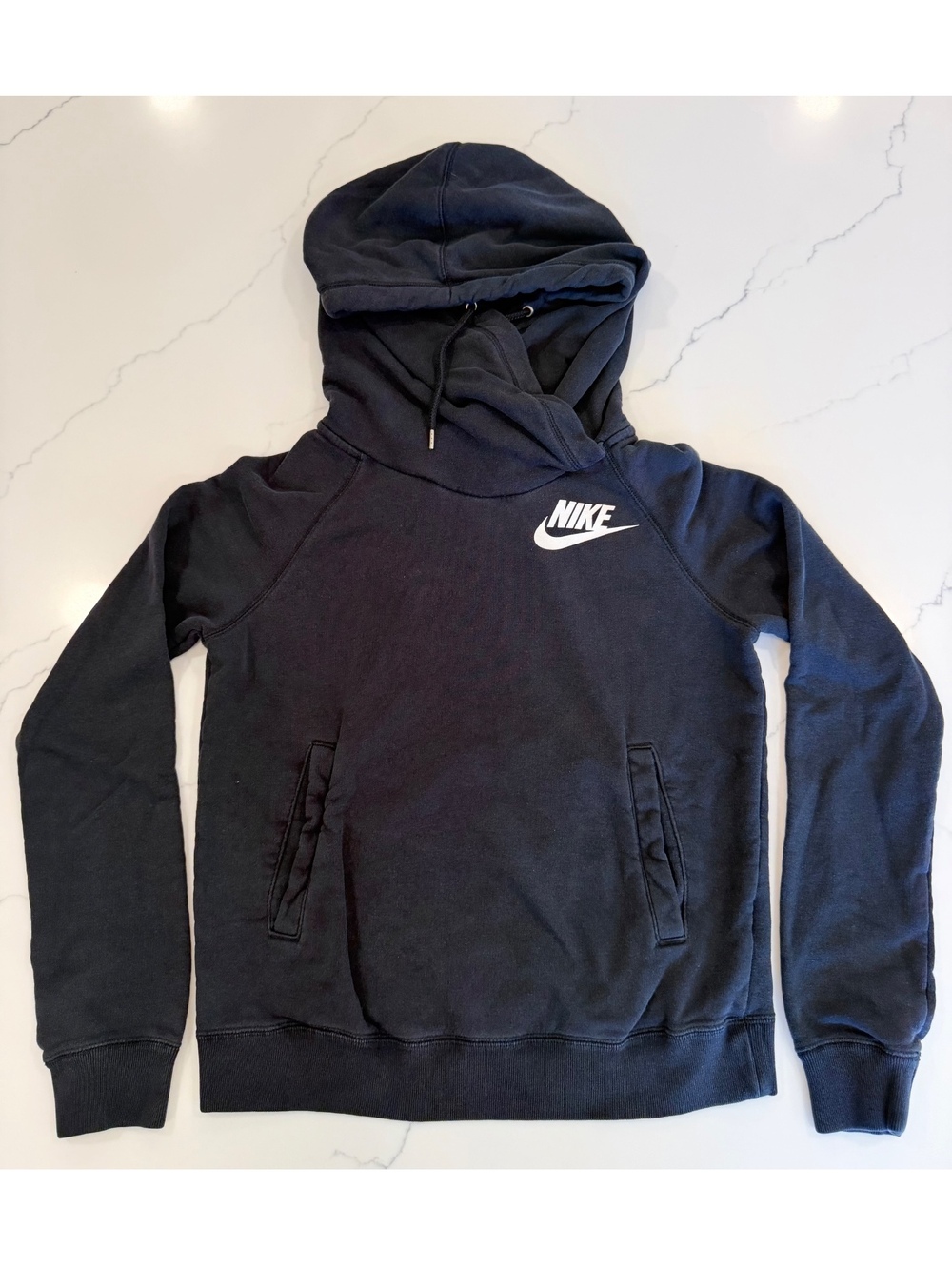 Womans Nike Cowl Neck Black Hoodie Size Small